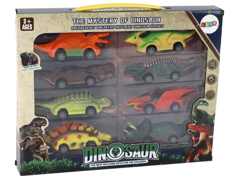 set od 8 autića dinosaura s frikcijskim pogonom - slika 6