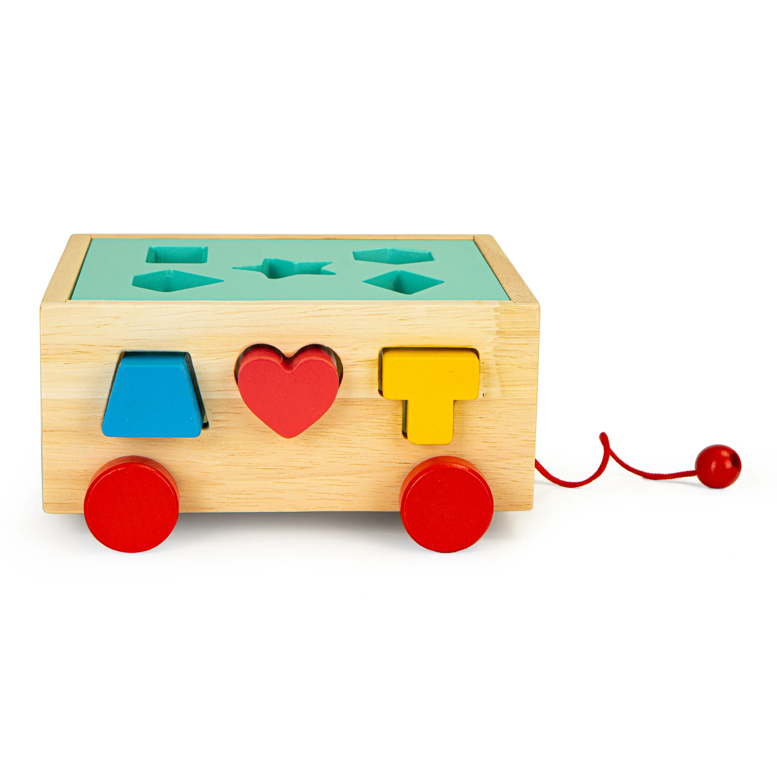 ecotoys drvena kolica za sortiranje oblika - slika 3