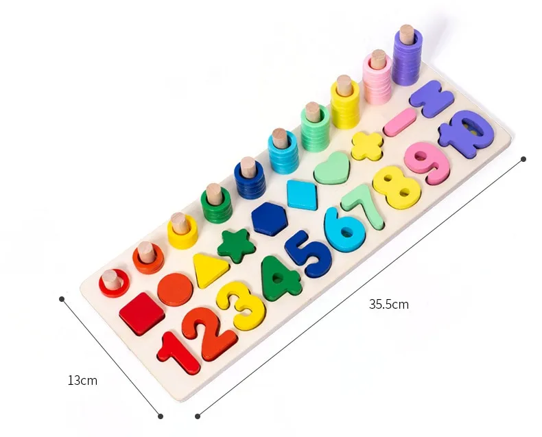 drveni abakus montessori sorter brojeva 2u1 13x36cm - slika 3