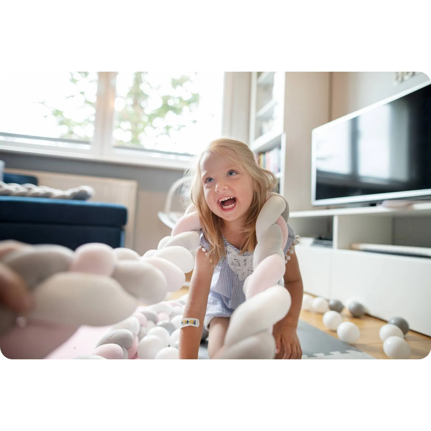 ricokids omot za krevetić 3m - mint-roza-ljubičasta - slika 10