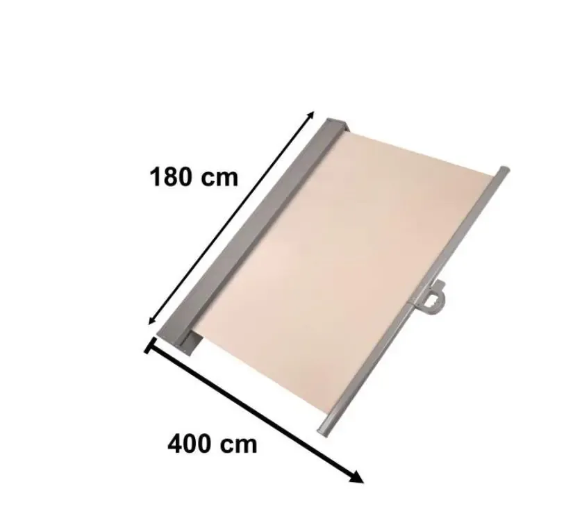 bočna tenda za terasu 400x180 cm bež - slika 3