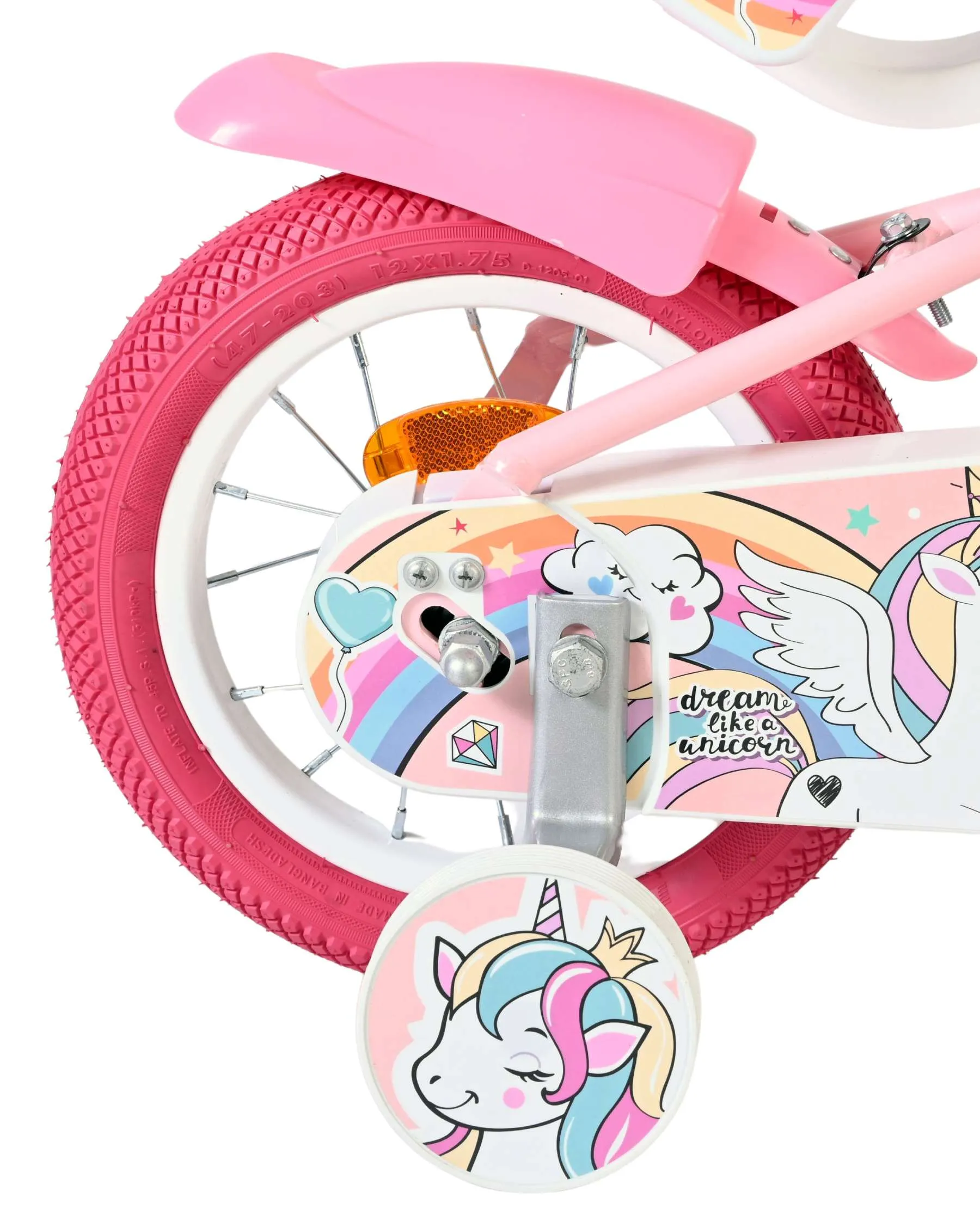 volare dječji bicikl unicorn 12″ ružičaste boje - slika 3