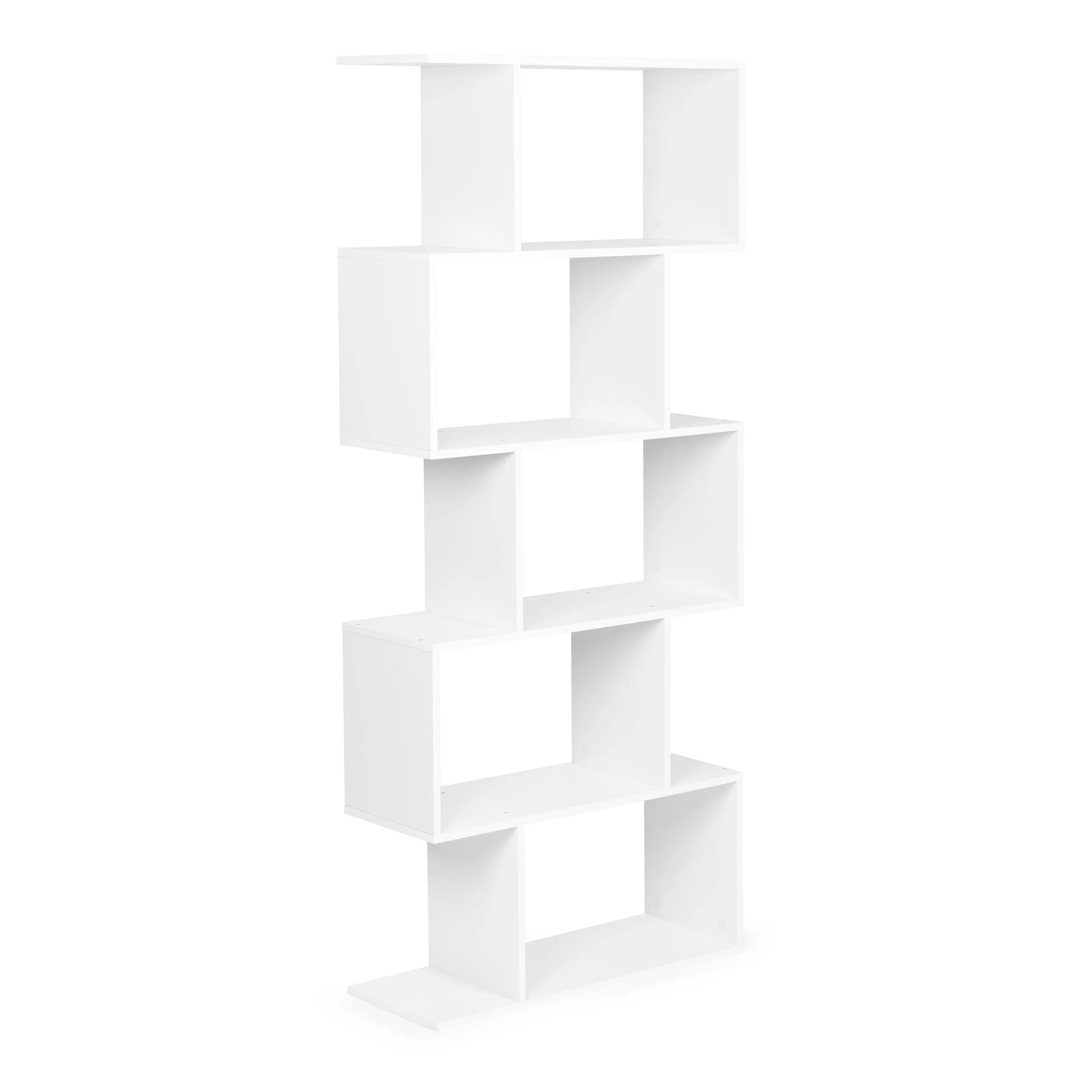 modernhome polica za knjige - bijela 175 x 28 x 77 cm - slika 4