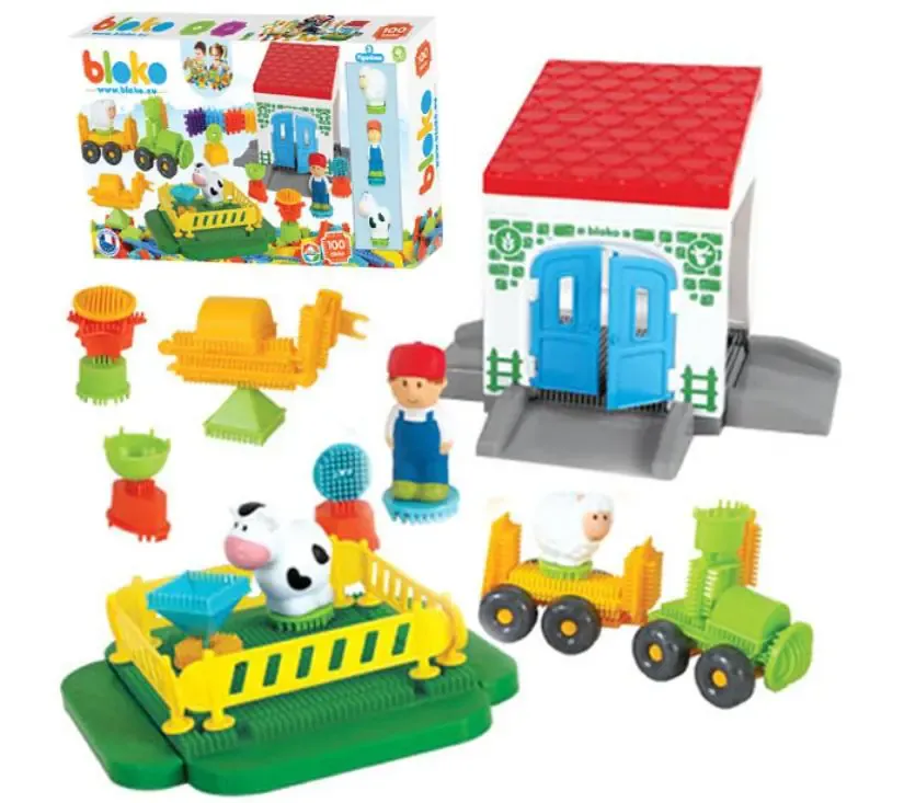 mochtoys set bloko farme 100 el. + 3 figure - slika 1