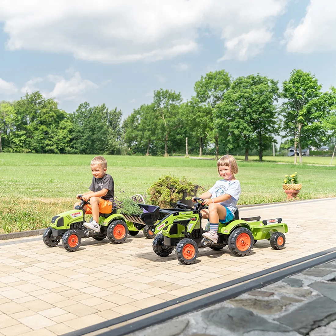 traktor na pedale falk claas sa prikolicom - slika 5