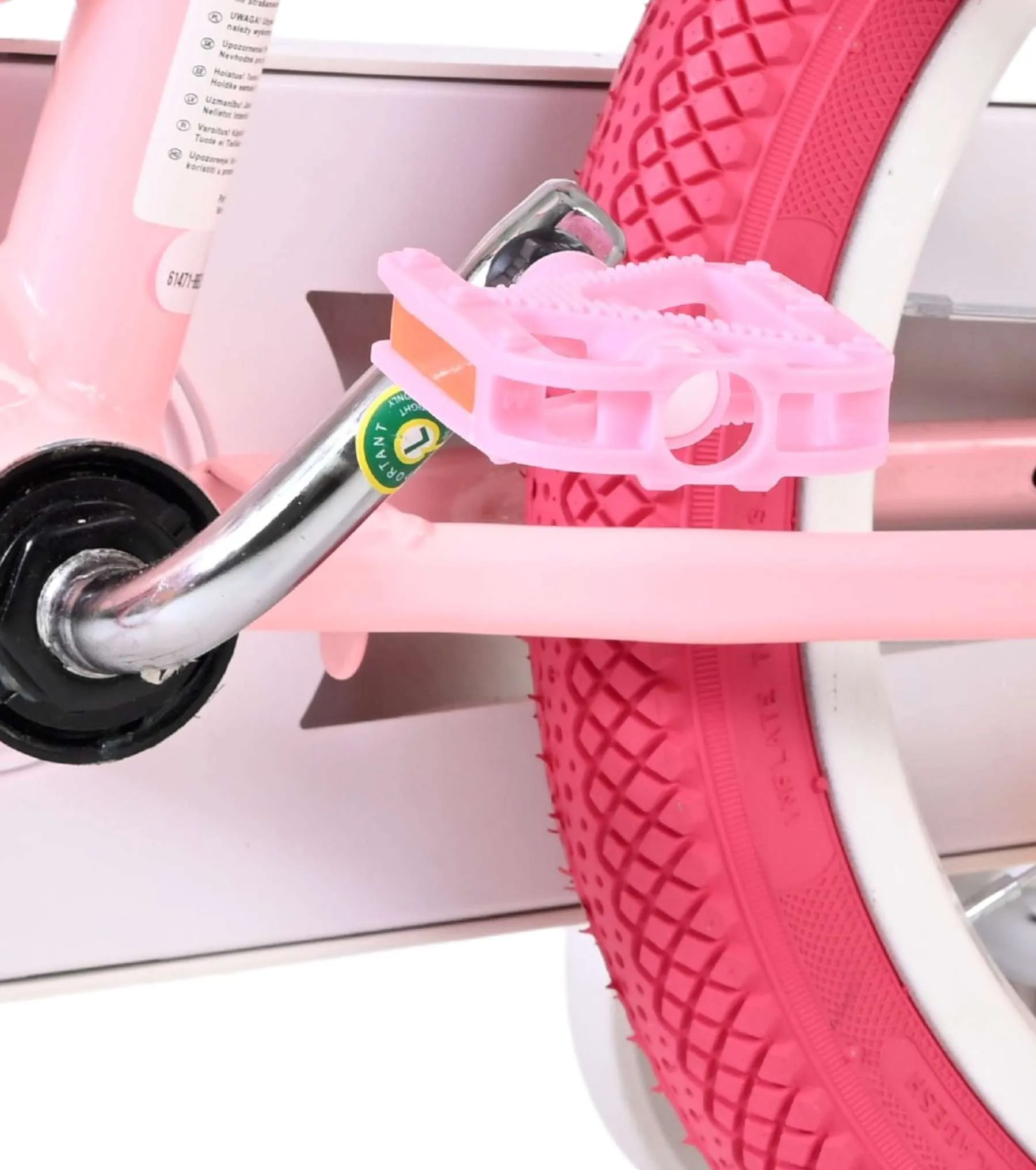 volare dječji bicikl unicorn 14″ ružičaste boje, s dvije ručne kočnice - slika 10