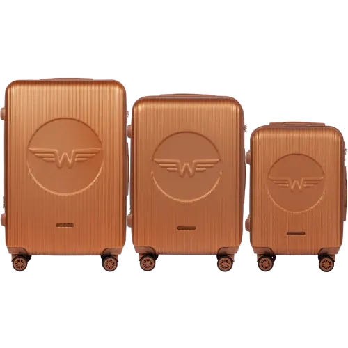 swallow, set od 3 abs+ kofera (l,m,s) wings, smeđi - slika 2