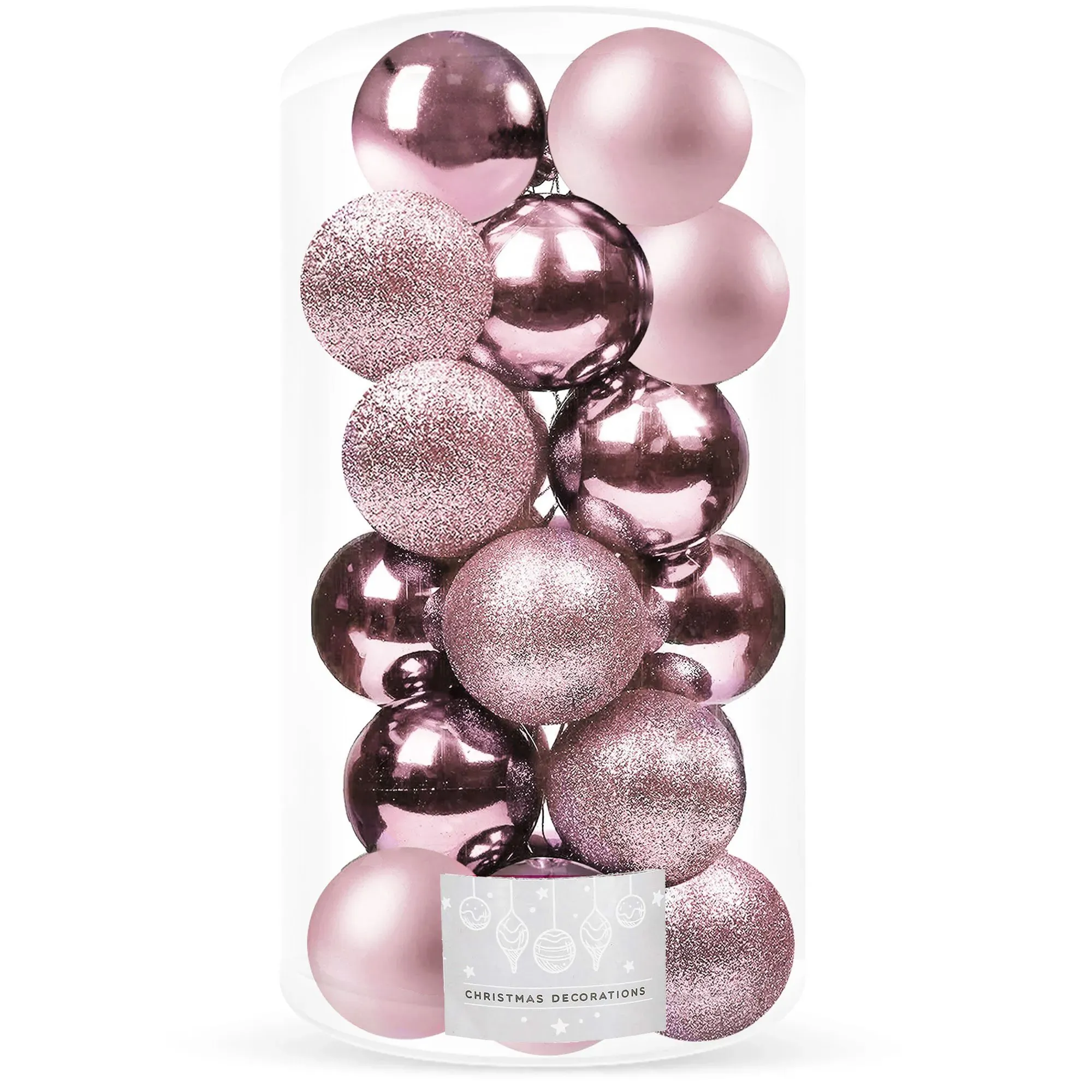 kuglice za božićno drvce 4 cm 20 kom. roze - slika 2