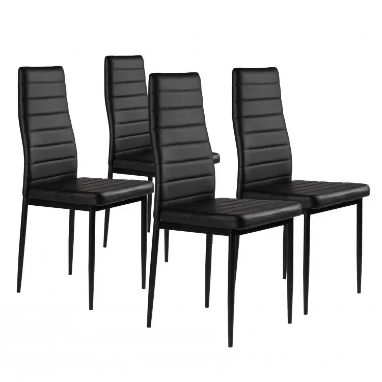 Modernhome set od 4 stolice za dnevni boravak - crne - Pribislavec