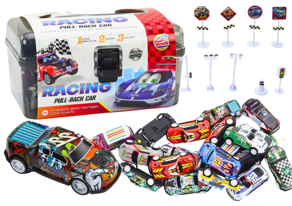 set automobila i dodataka u koferu 25 kom. - slika 2