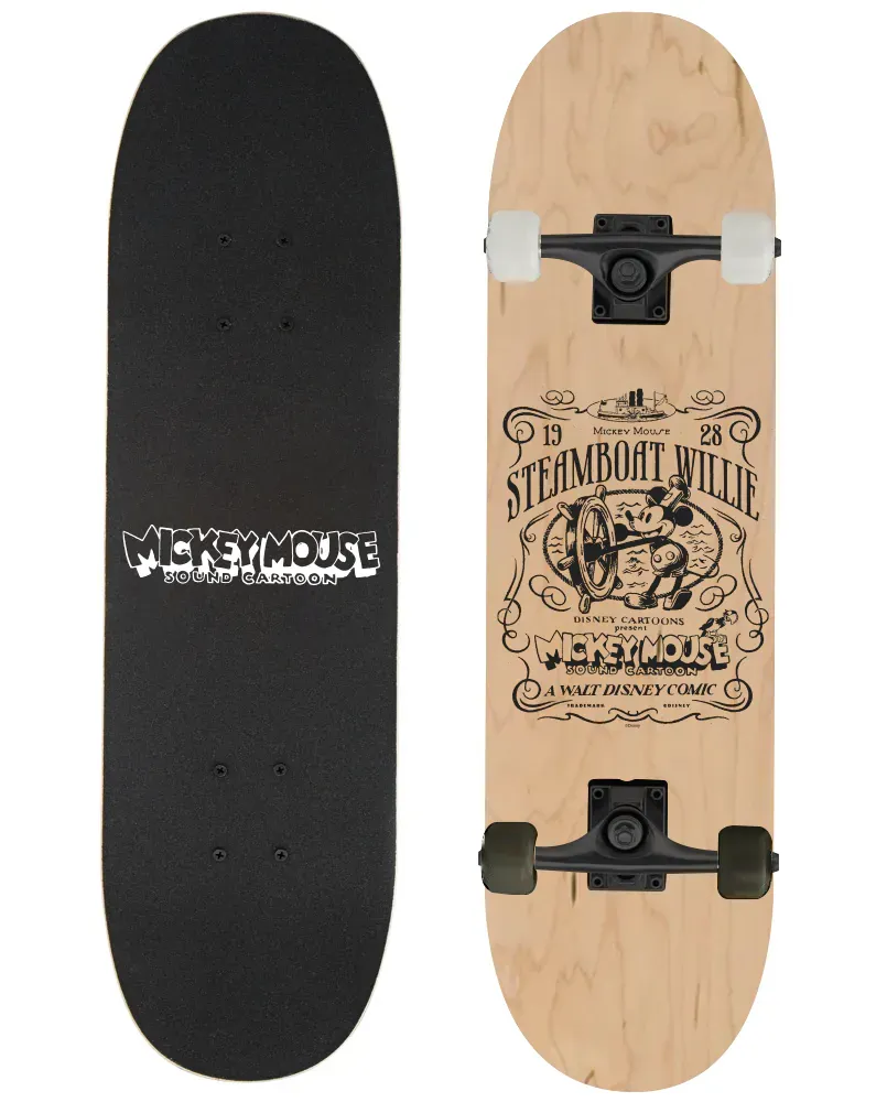 dječji drveni skateboard mickey mouse steamboat willie - slika 1