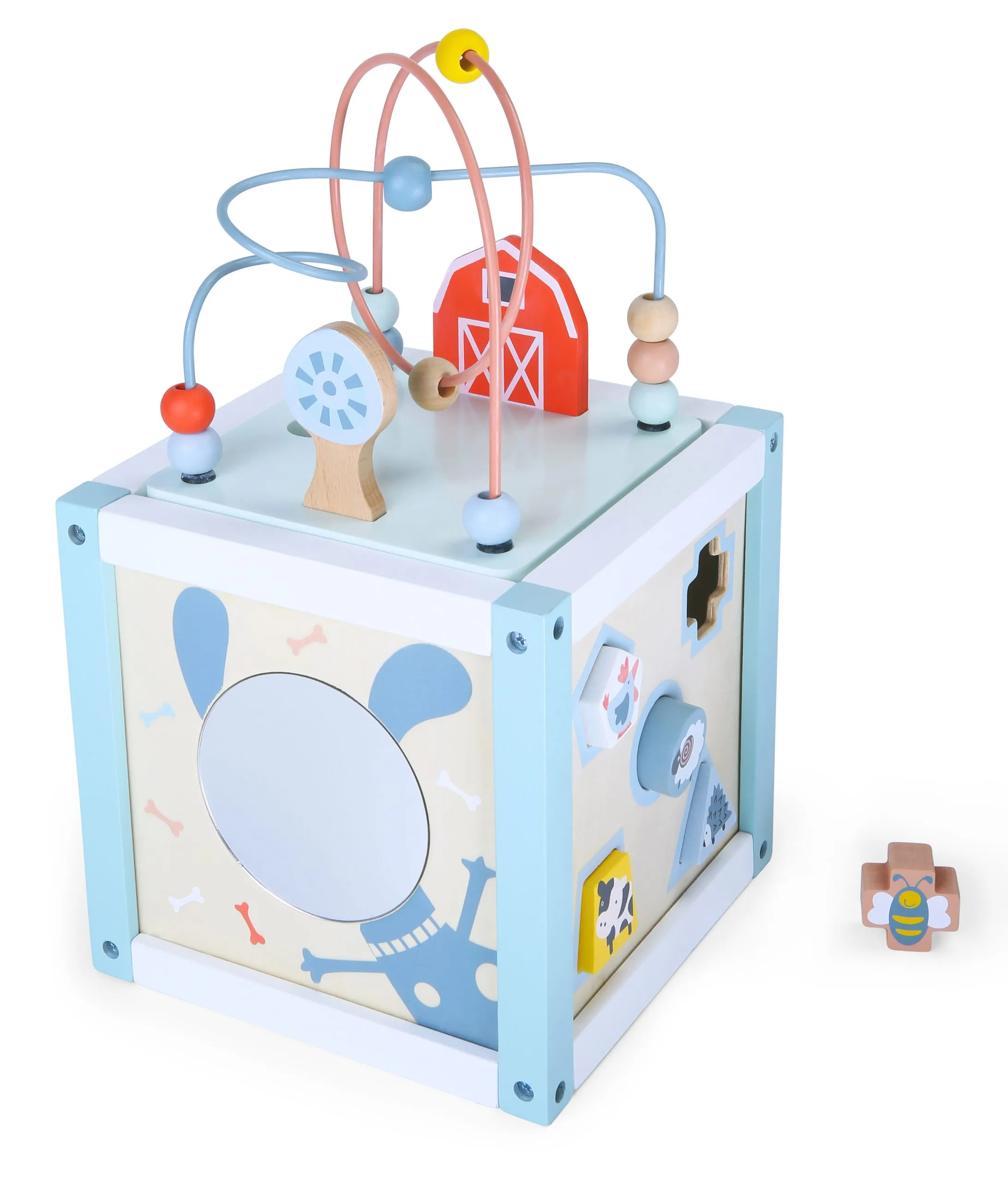 ecotoys drvena edukacijska kutija plava - slika 8