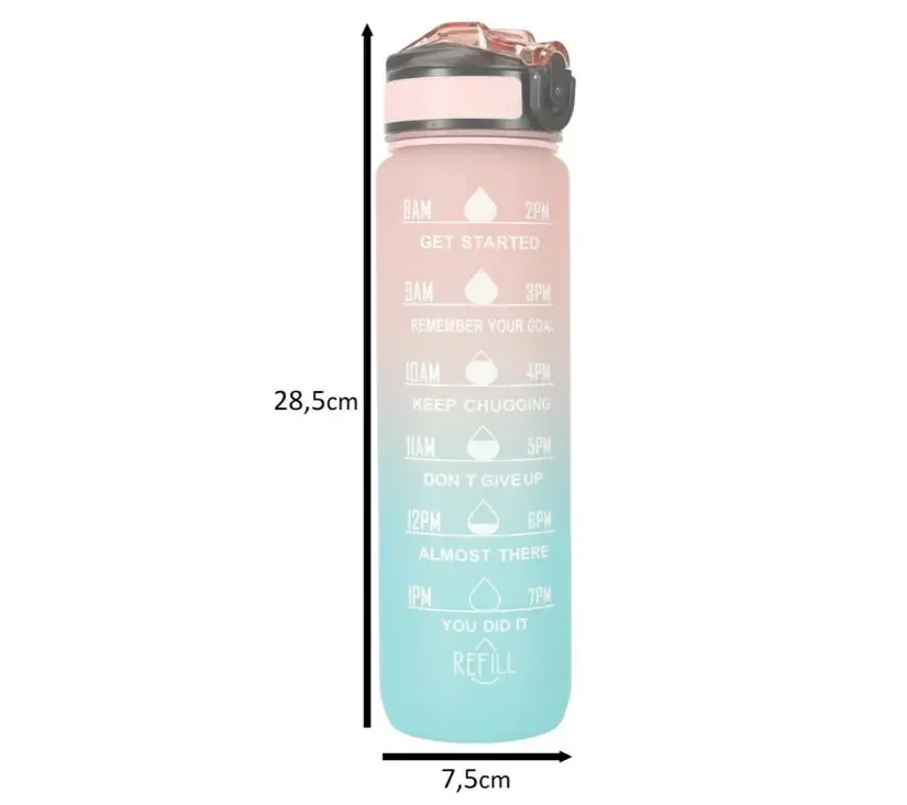 boca za vodu bidon 1l roza i plava - slika 5