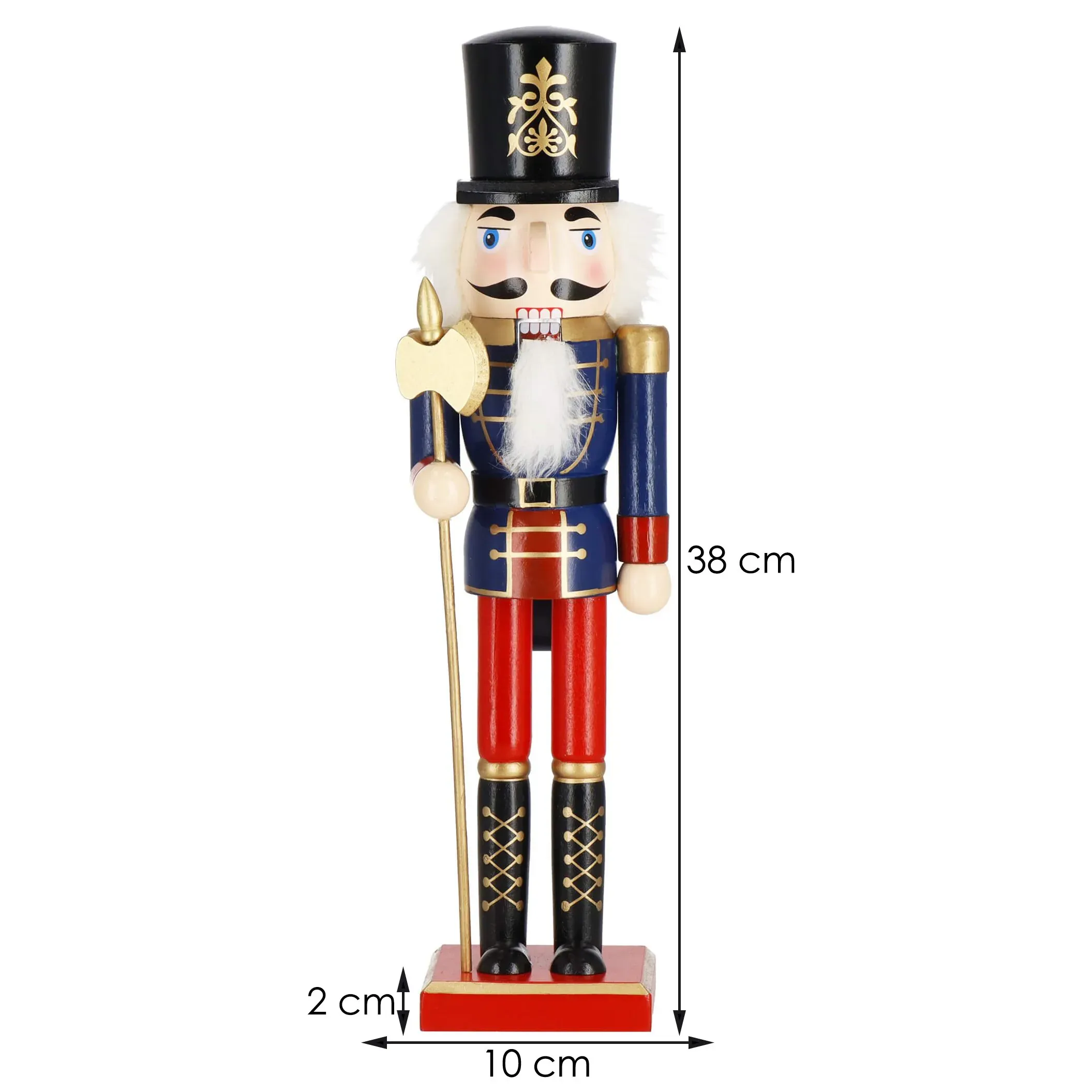 božićna dekoracija - figurica orašar, 38 cm - slika 2