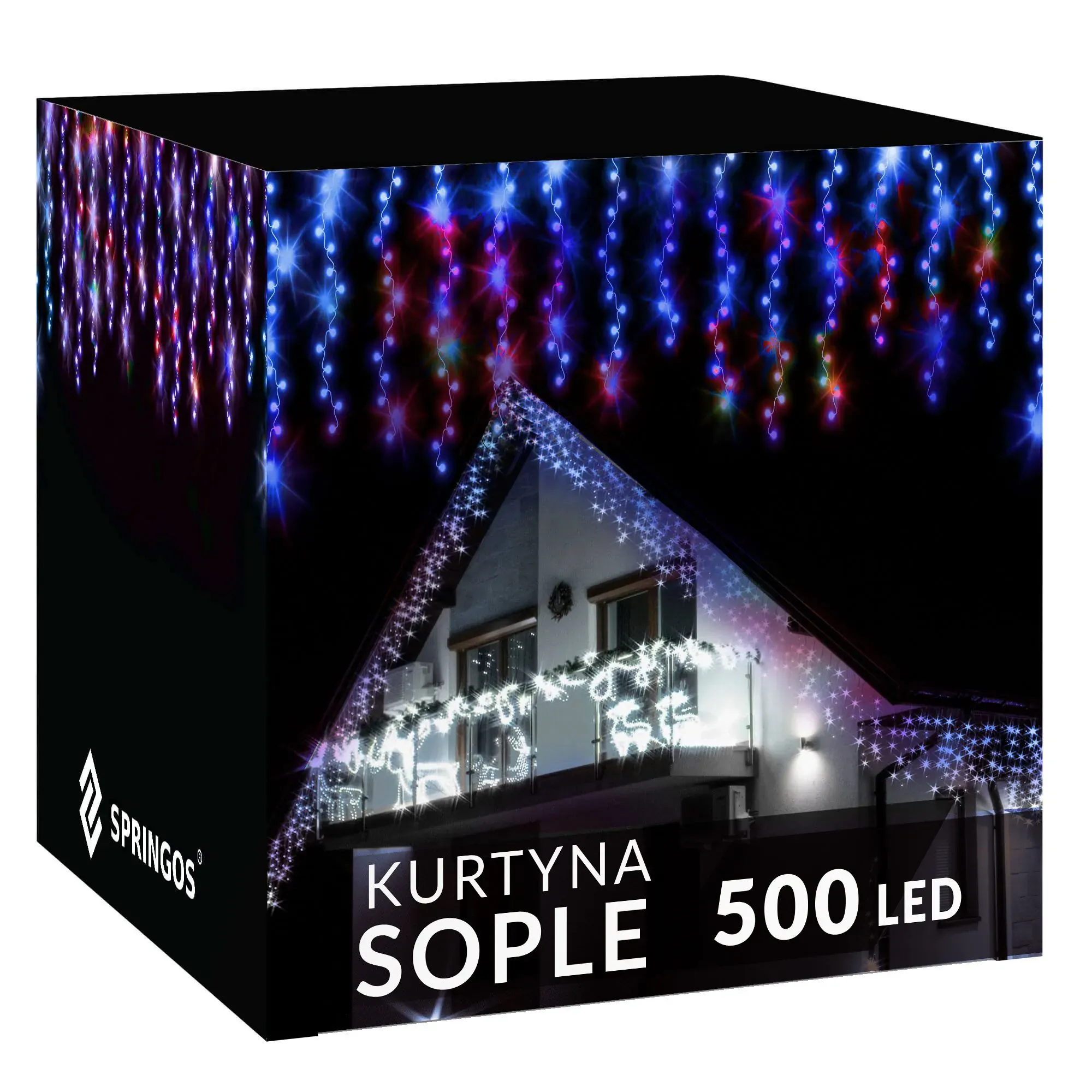 svjetlosna zavjesa u obliku ledenih siga s 500 led lampica - slika 2