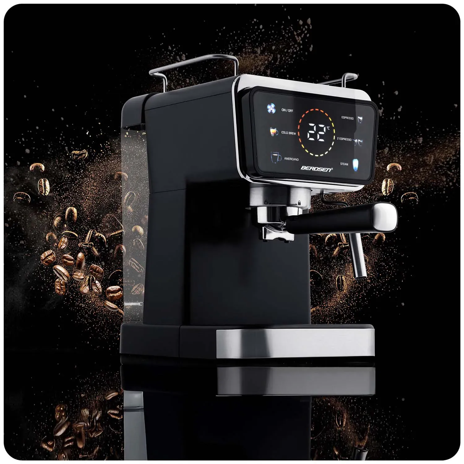 berdsen bd-771 aparat za espresso od 20 bara, crni - slika 3