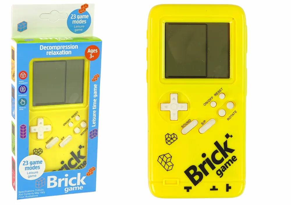 igraća konzola brick 23 igrice žuta - slika 2