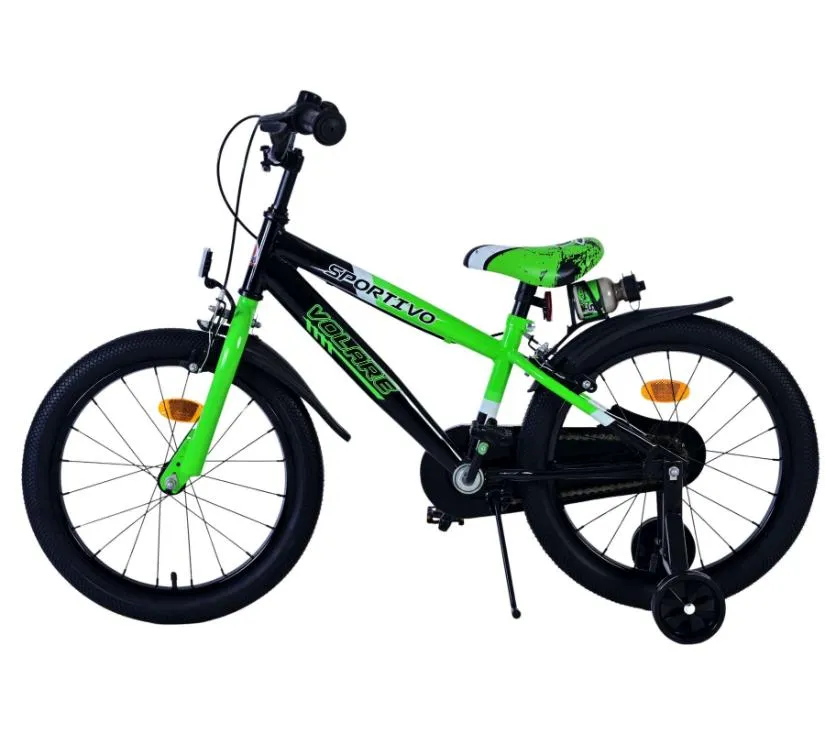 volare dječji bicikl sportivo 18" zeleno crni - slika 9
