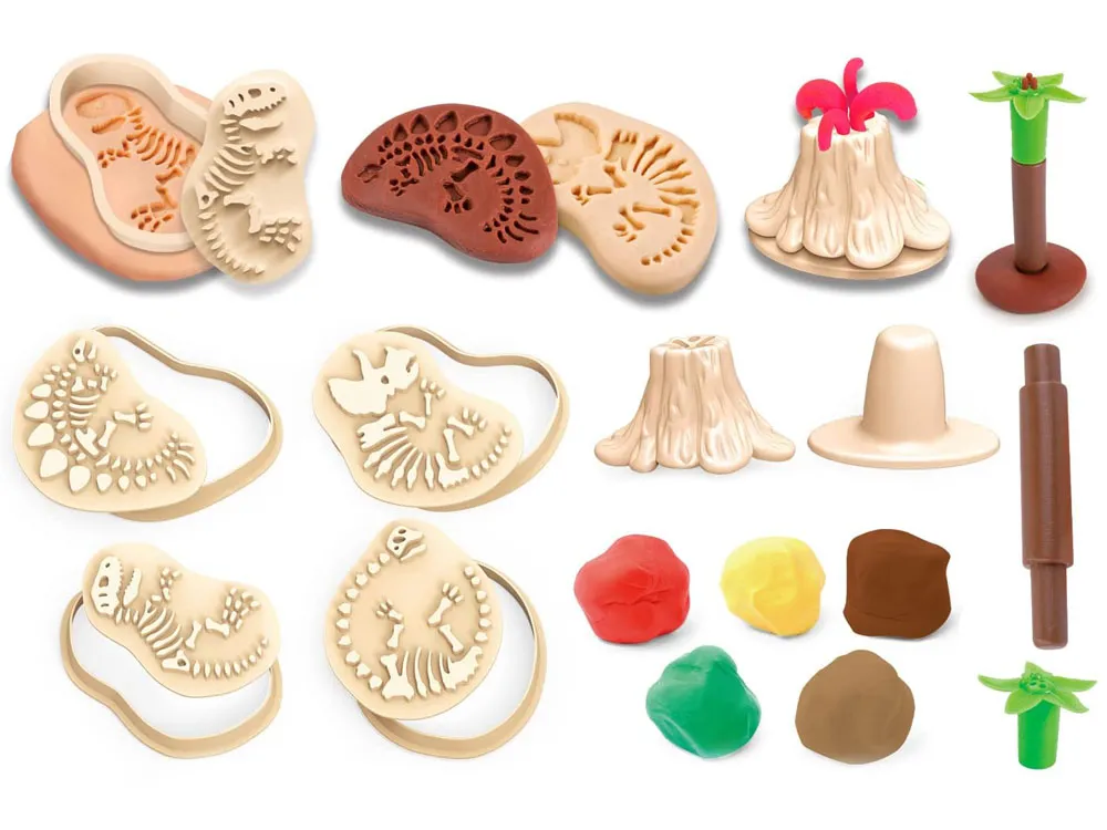 set izrade fosila dinosaura od plastelina 5 boja - slika 5