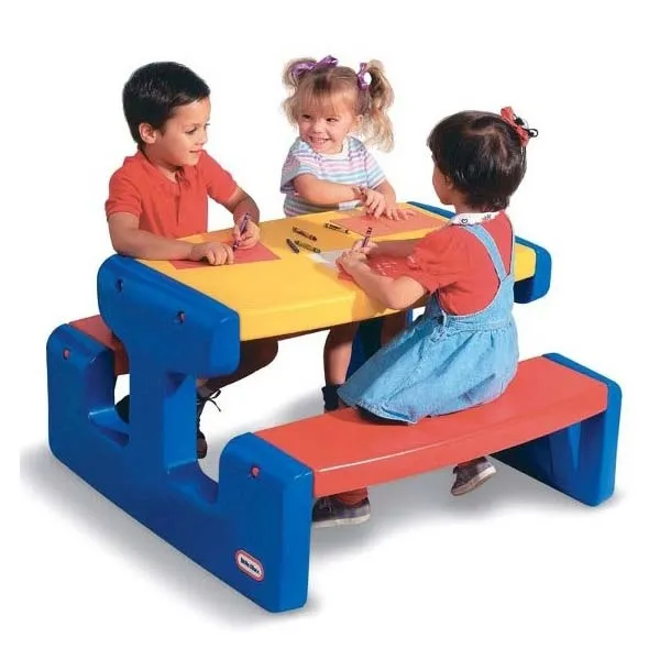 little tikes piknik stol za djecu - plavi - slika 3