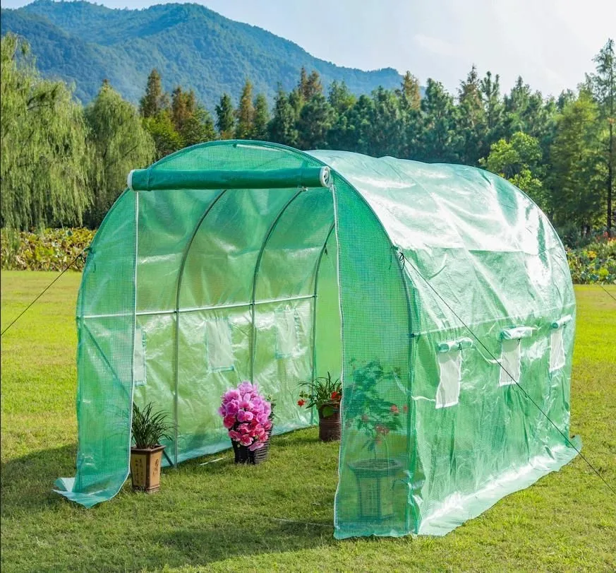 vrtni tunelski staklenik 3 × 2 × 2 m, 6 m², s metalnom konstrukcijom i uv-otpornom folijom - slika 3