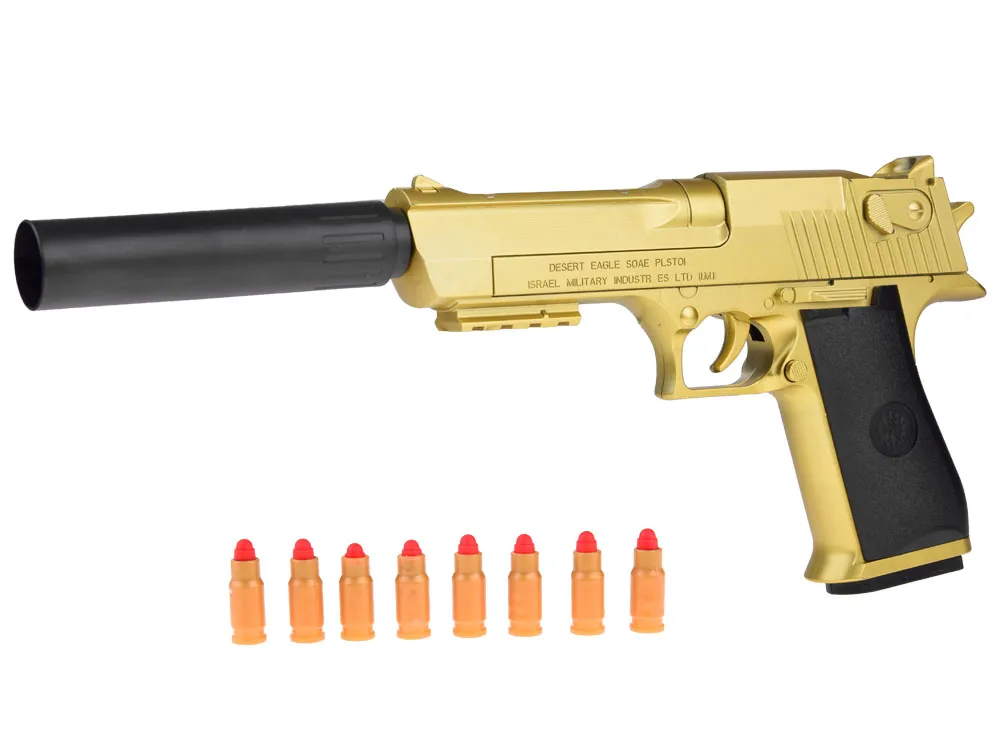 crni desert eagle s prigušivačem s mekim mecima - slika 8