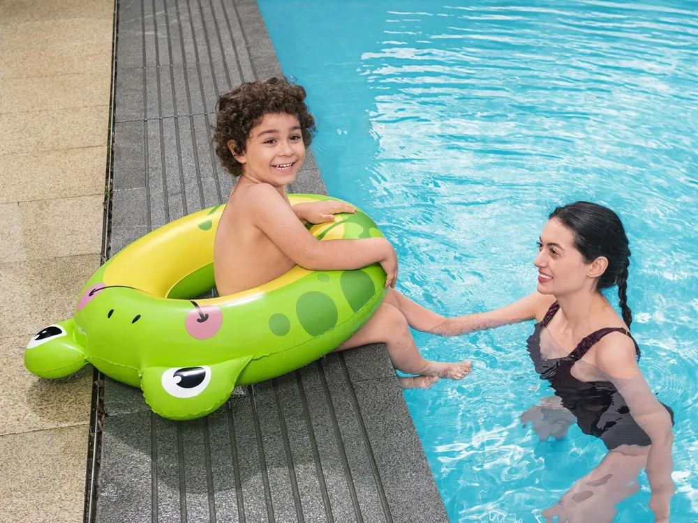 plivajući krug za plivanje zelena žaba 60 kg 85x76 cm - slika 8