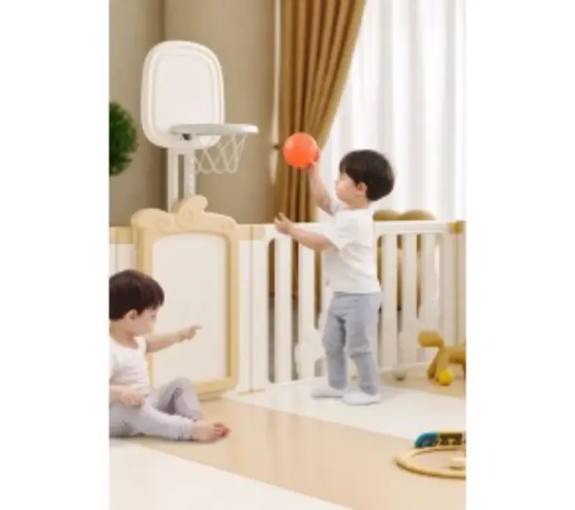 mamakids modularni vrtić za djecu „koš“ – sivi, suhi bazen - slika 3