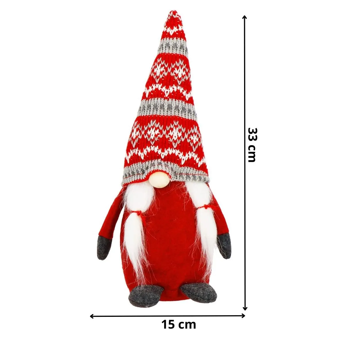 božićni ukras patuljak, crveni 35 cm - slika 9