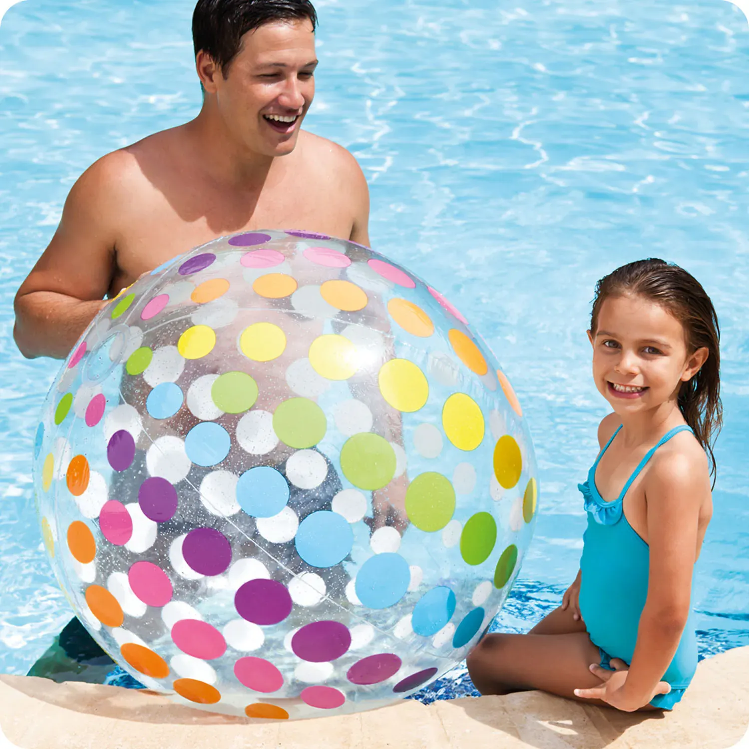 lopta na napuhavanje za plažu 107 cm intex 59065 - slika 3