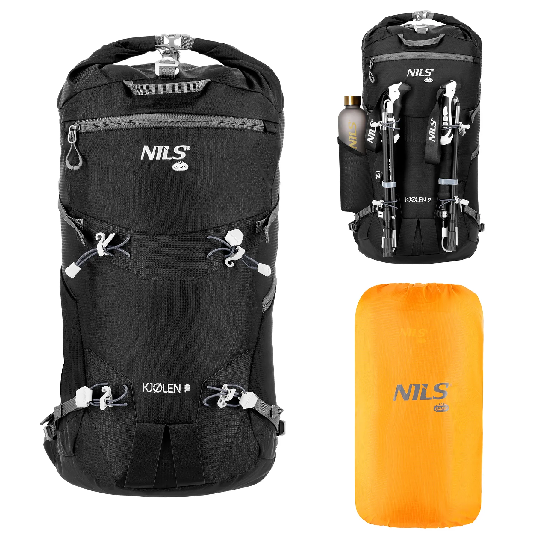 putni ruksak crna boja 40l - slika 3