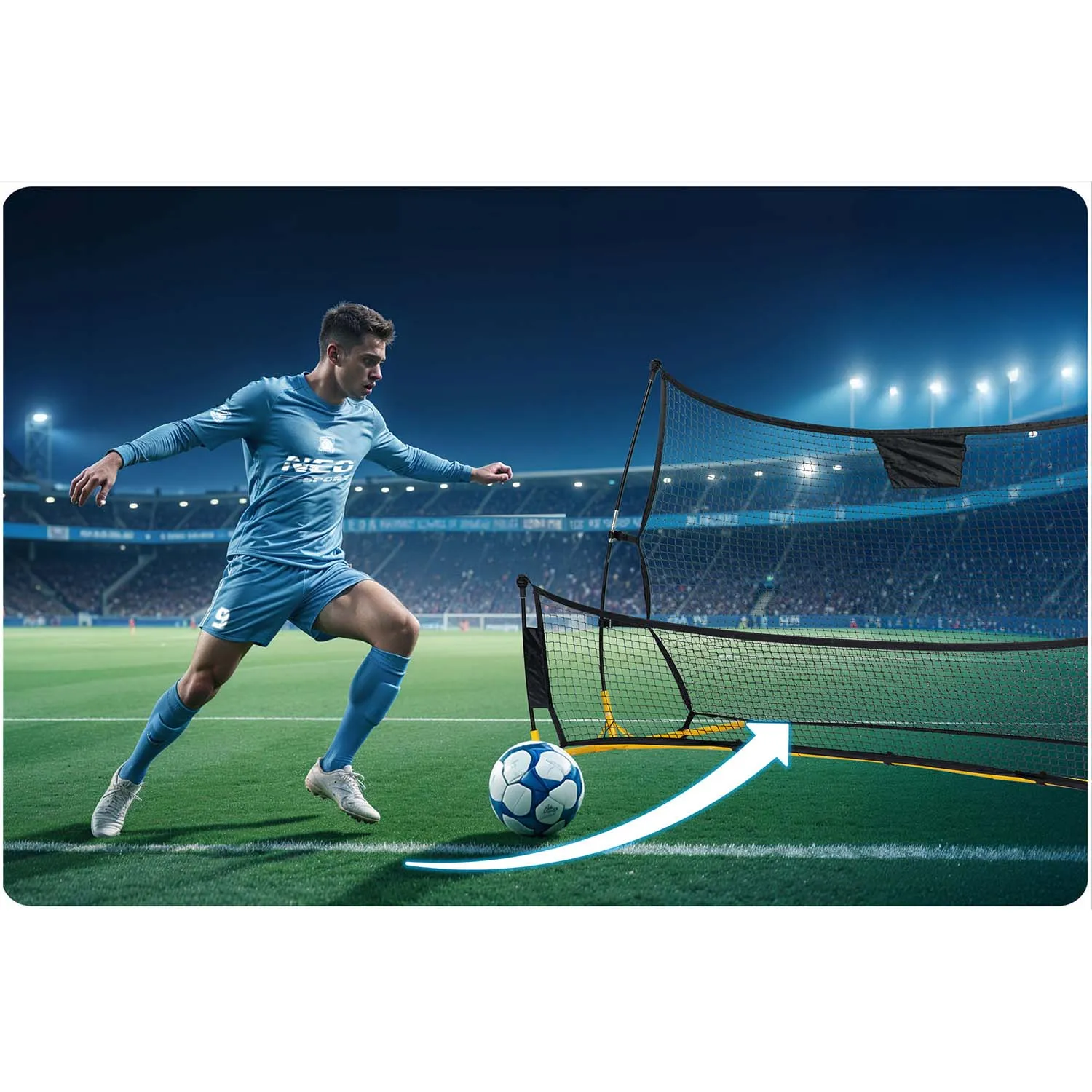 neo-sport mreža za trening skakača 210 x 120 x 35 cm - slika 6