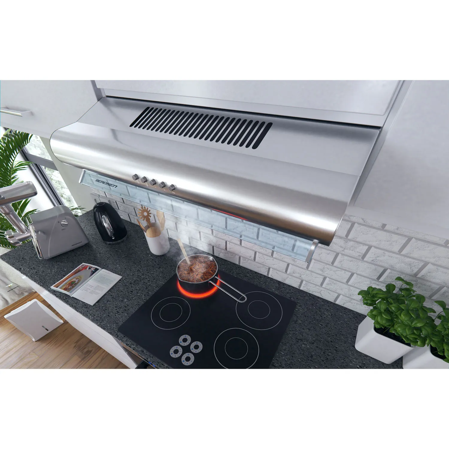 kuhinjska napa za ispod ormarića - 60 cm apsorber berdsen be-10-a inox - slika 7