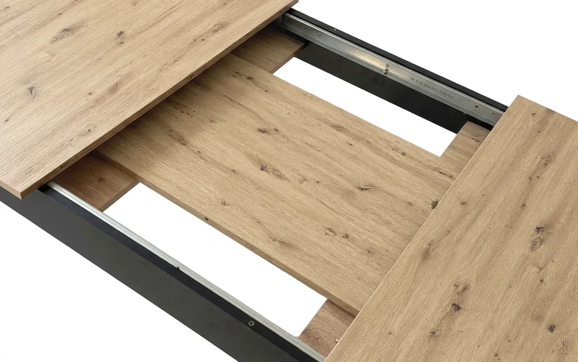 pravokutni rastezljivi stol 120–160 × 80 cm za kuhinju i blagovaonicu, za 4–6 osoba, artisan hrast - slika 8