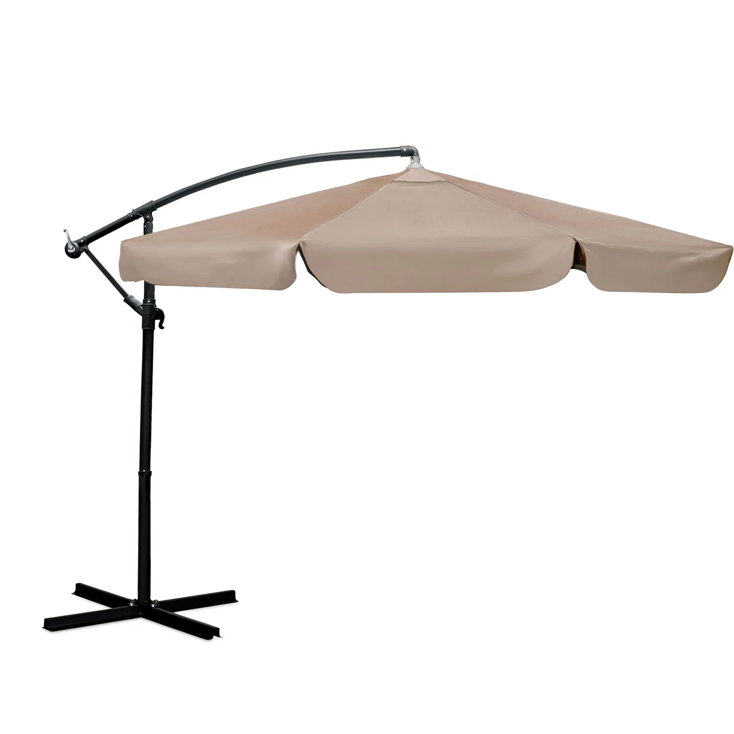 veliki vrtni suncobran plonos 350 cm bež - slika 3