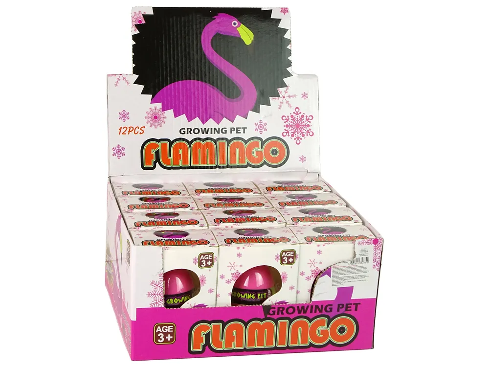 rastuće jaje flaminga 6cm ružičasto - slika 4