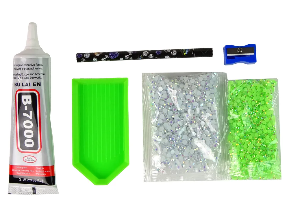 diy ukrašavanje jednoroga dijamantima zeleni - slika 5