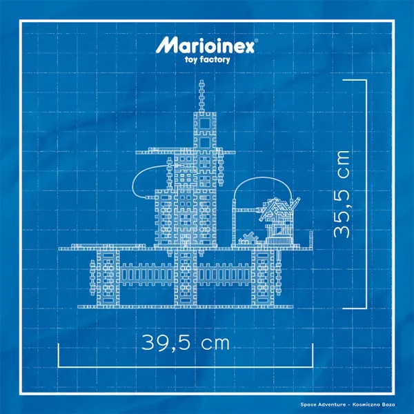 marioinex set waffle kockica baza na mjesecu 618kom. - slika 5