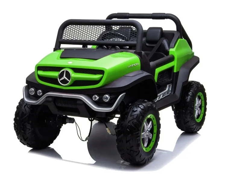 mercedes unimog - automobil na akumulator, zeleni 4x4 - slika 3
