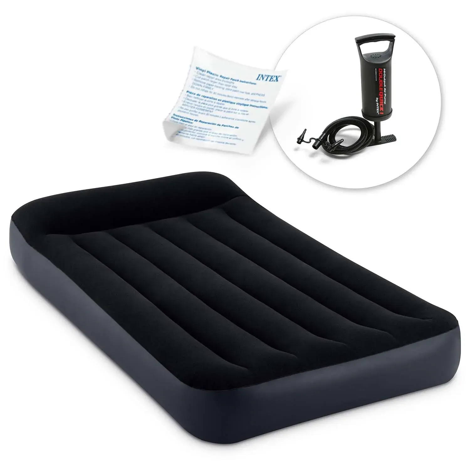 intex 64141 napuhujući madrac 191 × 99 × 25 cm s tlačnom pumpom - slika 2