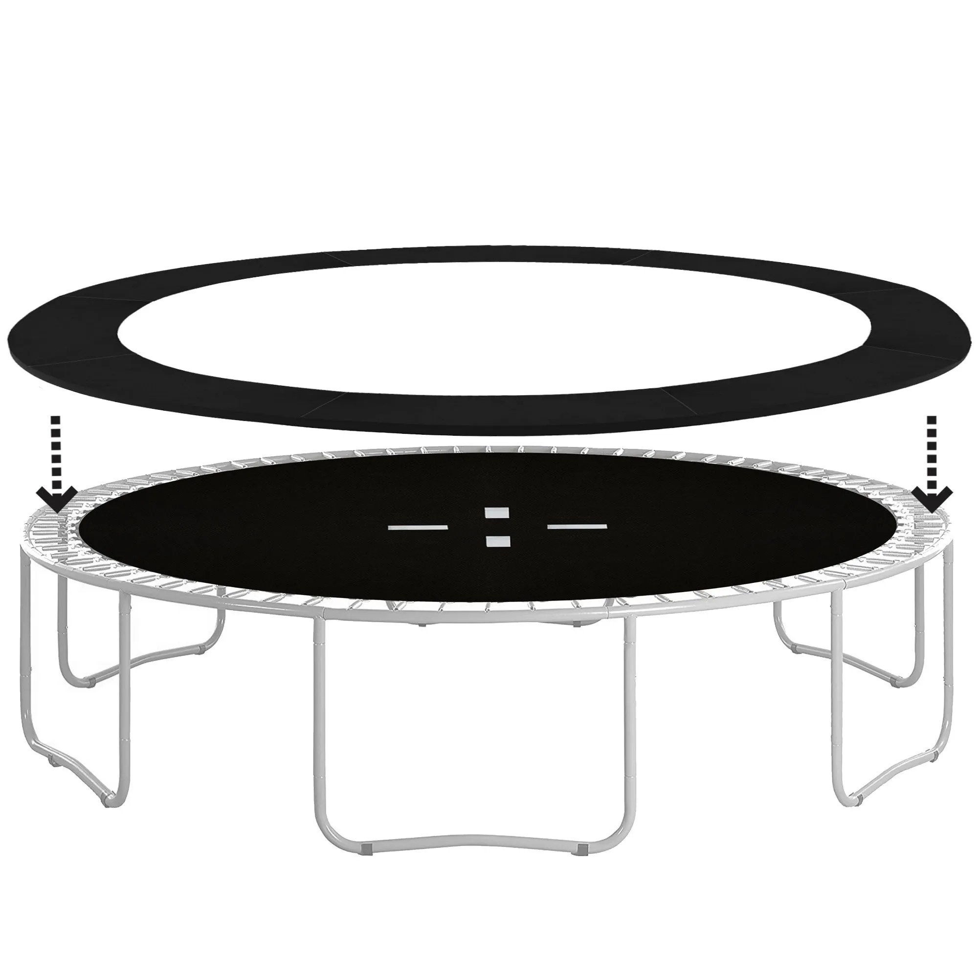 navlaka za trampolin 366cm crna - slika 5