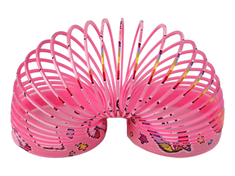 spiralna opruga s motivima jednoroga i duge 6cm roza - slika 3