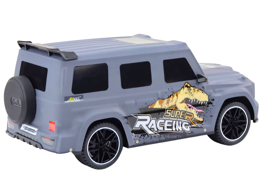 rc automobil na daljinsko upravljanje s dinosaurom, u omjeru 1:10, sivi - slika 4