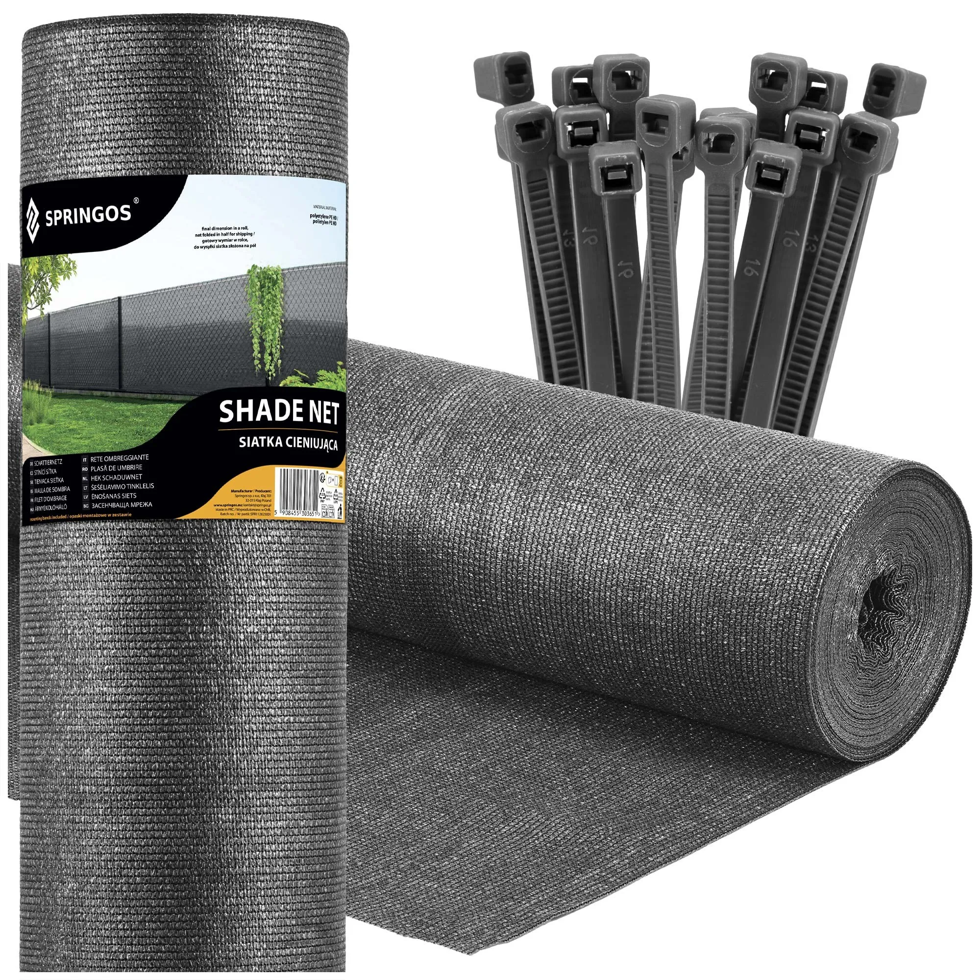 mreža za sjenu svijetli antracit 185 gsm 1,7 x 25 m - slika 4