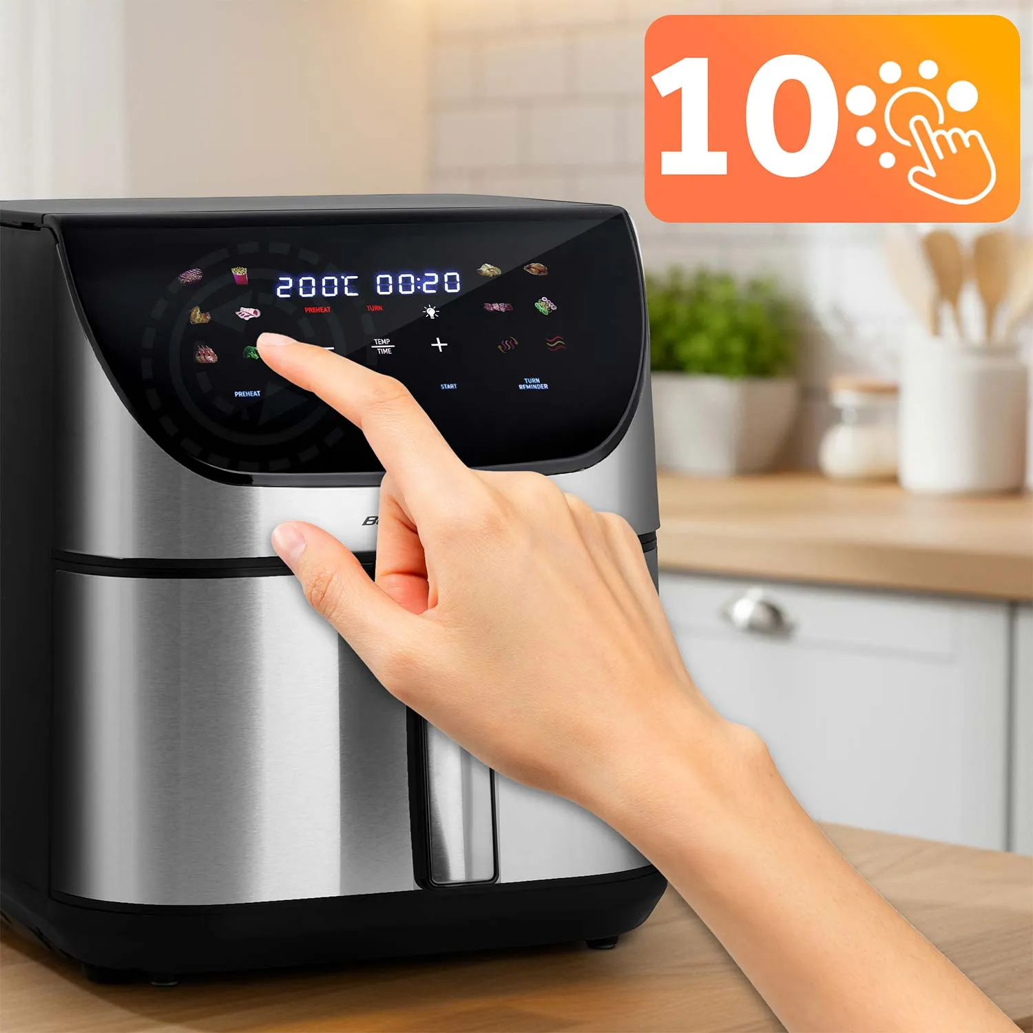berdsen friteza na vrući zrak 1700 w, 8 l, crna - slika 5
