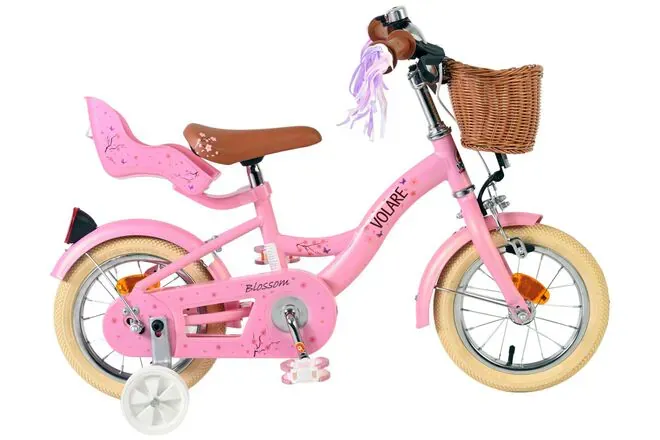 volavolare dječji bicikl blossom 12″ roze boje - slika 2