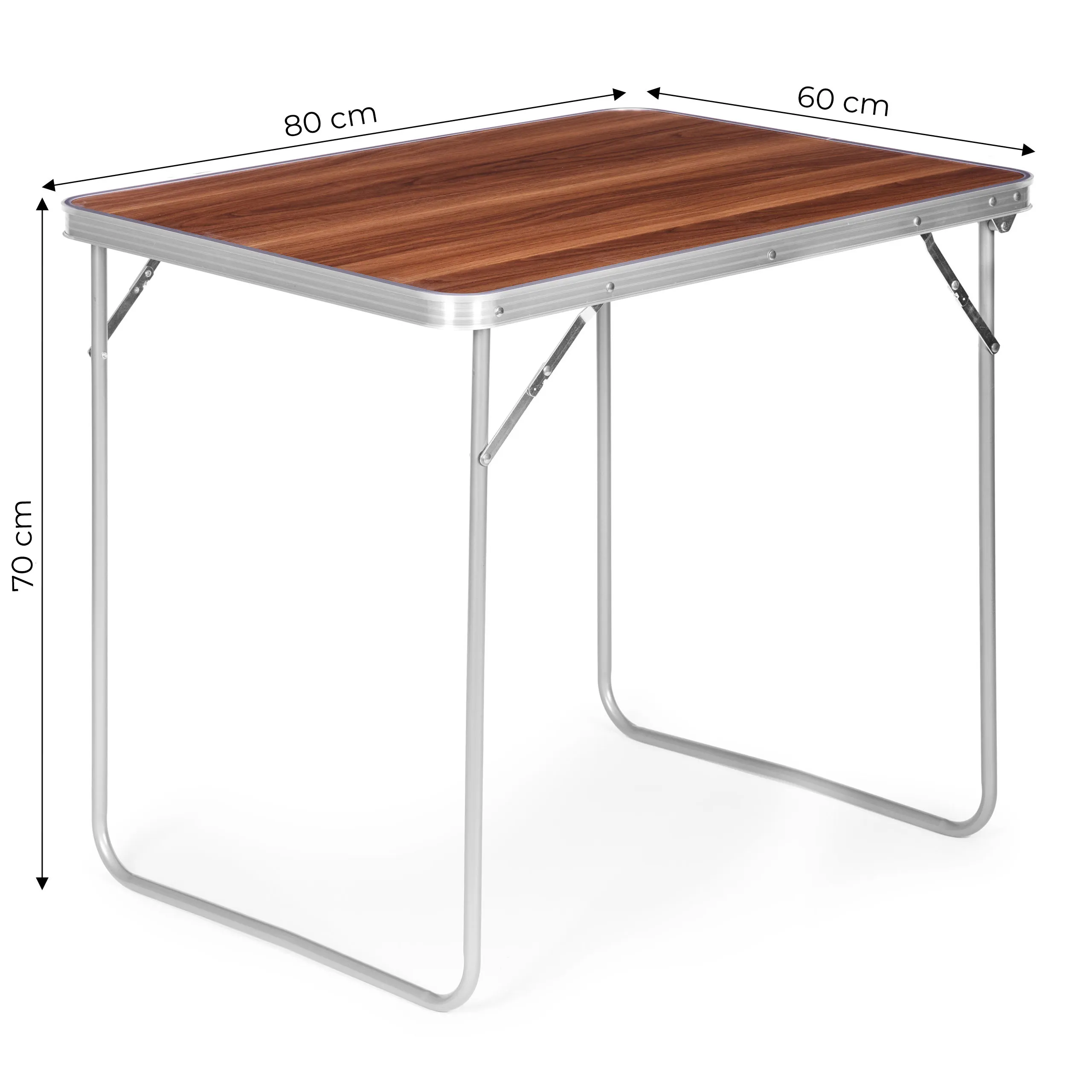 modernhome sklopivi turistički stol 80x60 cm, smeđi - slika 9