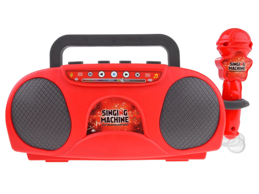 bežični radio s mikrofonom mp3 crveni - slika 8
