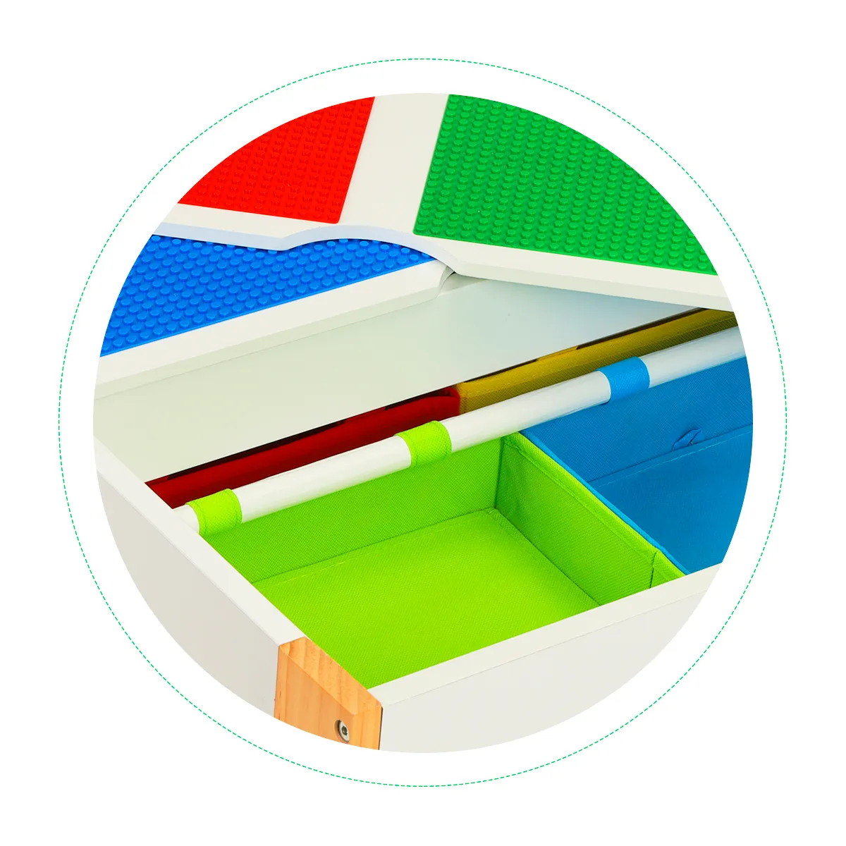 ecotoys drveni dječji set namještaja: stol + 2 stolice - slika 7
