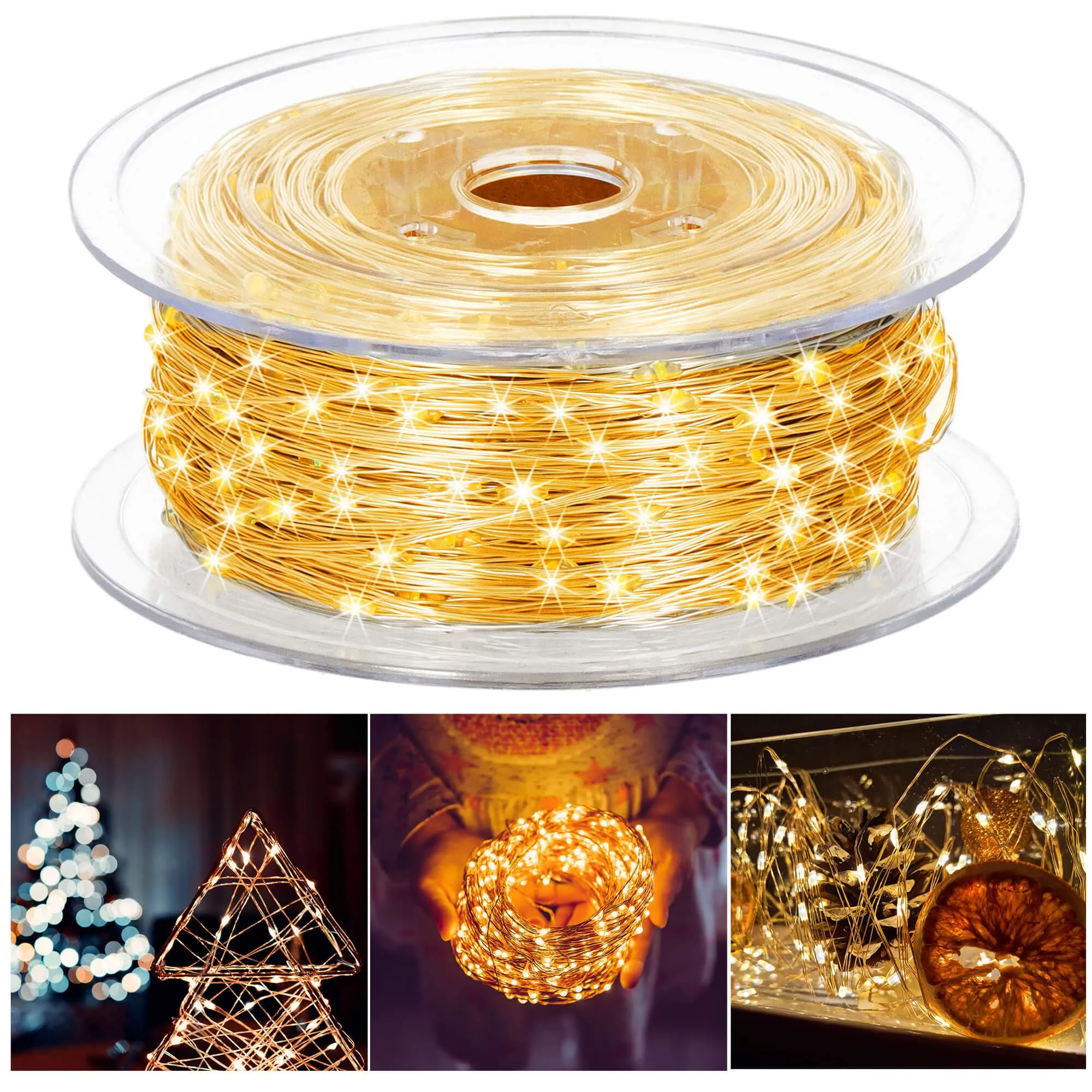 led žičane lampice, toplo bijele - slika 6